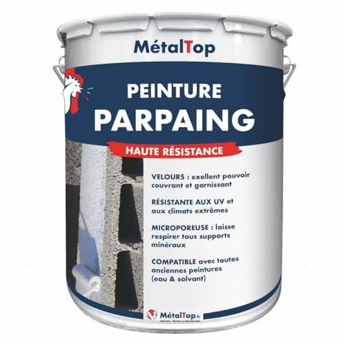 Metaltop - Peinture Parpaing - Blanc crème - RAL 9001 - Pot 5 L