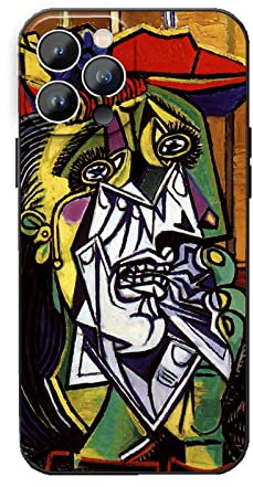 MURLEBAY Schutzhülle für iPhone 13 Pro Max, Weeping Woman von Picasso Handyhülle für Damen und Herren, abstrakte bunte wasserdichte stoßfeste iPhone-Hülle