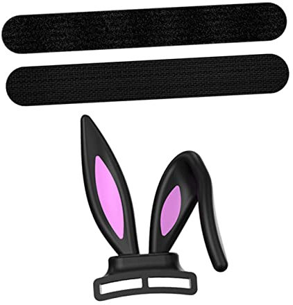OSALADI 3pcs Bunny Ear Headphone Attachment Cute Silicone Cosplay Decoration for Headsets Versatile Ears Props for Halloween Easy to Install Fit for Headphones