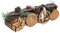 Adventsgesteck HWC-M14 mit Kerzenhalter, Adventskranz Weihnachtsgesteck Holz MVG 12x41x12cm - ohne Kerzen