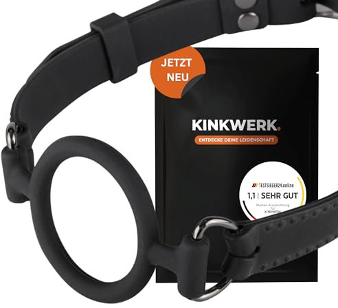 KINKWERK Silikon-Ringknebel | Mundknebel für Mann & Frau | Hautfreundlich & Bequem | Hautfreundliches, nahtloses Design | Verstellbar für sicheren Sitz | BDSM-Spielzeug