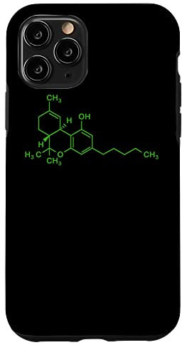 THC Molekül Kiffer Marihuana Cannabis Hülle für iPhone 11 Pro