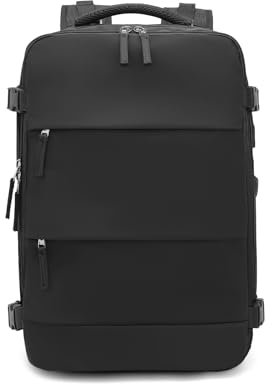 Kono Cabin Bag 42x30x20 for Easyjet Underseat 25L Travel Backpack Waterproof Carry-ons Bag Hand Luggage Bag Laptop Rucksack with USB Charging Port and Shoe Compartment (Black)