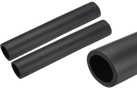 QUARKZMAN 2 x 25cm Rohrisolierung Schaumstoff, Durchmesser 30mm Isolierstärke 5mm Heizungsrohr Verkleidung für Fitnessgeräte, Rohre, Handhaben (Schwarz)
