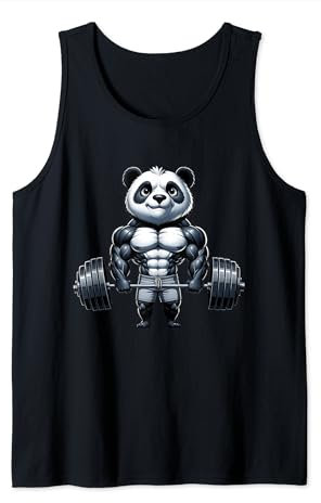 Weightlifting Panda Lover Gym Workout Apparel Weightlifting Panda Workout Bodybuilder Fitness Gym Panda Tank Top