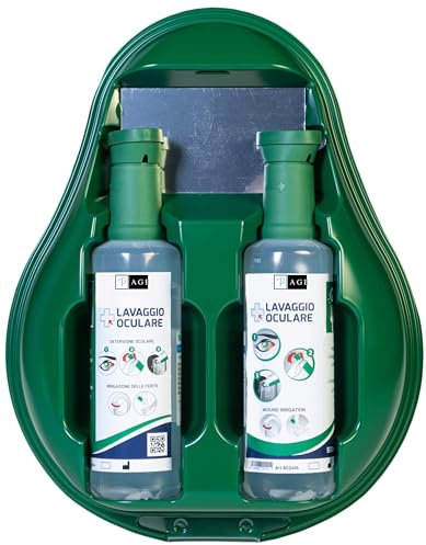 Kit lavaojos de emergencia lavado ocular solución fisiológica salina ojos estéril 500 ml x 2