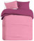 Banzaii Set Copripiumino Bicolor 100% Microfibra con Federe Double Face Matrimoniale 250x200 cm Rosa/Lavanda