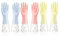 worien Dishwashing Cleaning Gloves 3 Pairs - Reusable Rubber Gloves Non-Slip Laundry Kitchen Gardening Household Gloves 42CM