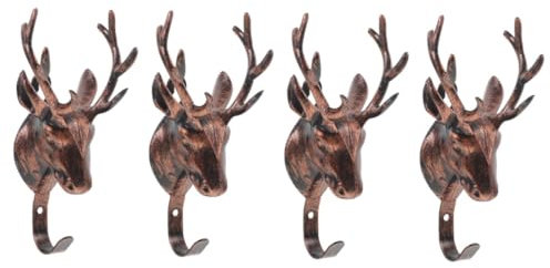 Cabilock Vintage Hirschkopf Wandhaken in Retro Antik-Design - Huthalter und Handtuchhaken für Badezimmer im Bauernhaus-Stil