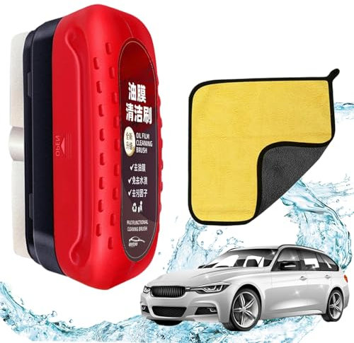 Removedor Eficiente de Películas de Aceite para Coche,Glass Cleaner,Limpiacristales Coche,Elimina Fácilmente las Manchas de Aceite del Vidrio