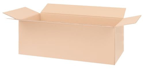 verpacking Faltkartons 800 x 400 x 250 mm Braun (Außenmaß 805 x 405 x 260 mm) KK 190 1-wellig Versandkarton für mittelgroße Waren DHL Paket DPD GLS Hermes Kartons (90 Stück)