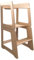 Dunorm - Lernturm Kinder Montessori, Lerntuem Tisch, Küchenhelfer Steh, Umwandelbarer Leiter Helferhocker, 2 in 1 Set Mit Hochstuhl Vorhanden, Handgefertigt