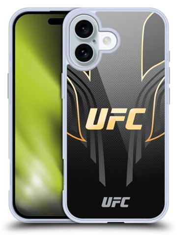 Head Case Designs Offizielle UFC Schwarz Gold Jersey Logo Gelhülle [Militärischer Schutzgrad] Kompatibel Mit Apple iPhone 16 Und Kompatibel Mit MagSafe