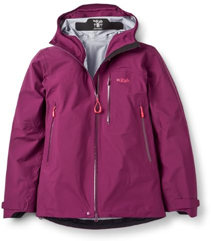 Rab Firewall Mountain Jacke für Damen, leicht, wasserdicht, mit Kapuze, zum Klettern und Wandern | Leichter Regenmantel mit Kapuze zum Klettern & Wandern