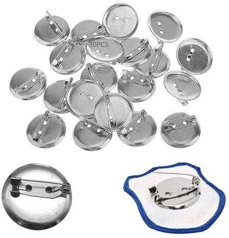 15 Badge Rond Epingle Support Broche Badge de Bouton pour Un Excellent Cadeau pour DIY Accessoires Graduation Projets d'Artisanat Bijoux des Souvenirs de Cadeaux, Argent