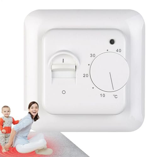 Manual Adjustable Thermostat for Home | Wall Thermostat | Central Heating Thermostats | Mechanical Knob Room Floor Heating Controller | Cost-Effective Thermostat Controller for Home Convenience