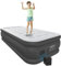 HikerSKY Luftmatratze mit kabelloser Akku-Pumpe, aufblasbares Luftbett für Camping, Zuhause, dicke Samtstruktur, 45,7 cm, Grau