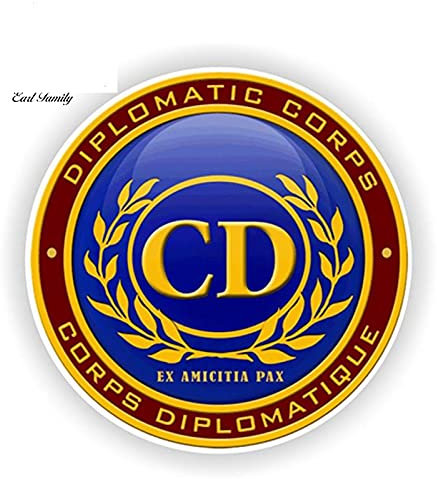 13 cm x 13 cm CD CORPS Diplomatisches Siegel Autoaufkleber Autoabzeichen Emblem JDM Vinyl 3D