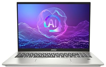 MSI Prestige A16 AI+ (2025) Computer portatile aziendale UHD+ OLED da 16 pollici: AMD Ryzen AI 9-365, grafica Radeon, LPDDR5x da 32 GB, SSD NVMe da 1 TB, Type-C, WiFi 7, Win 11 Home: Urban Silver