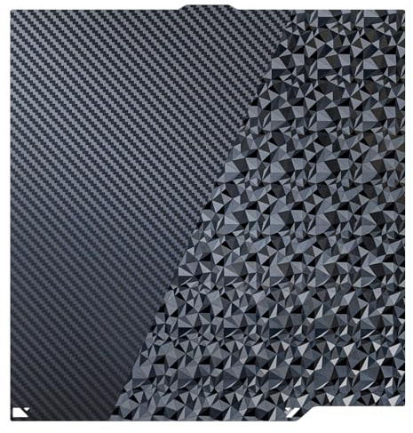 TIOPY Centauri PET (fibre de carbone) + PEO (diamant) Plaque de construction 260 x 271 mm, acier à ressort double face pour impression 3D Composants en carbone CC/CC2 Plaque d'impression texturée