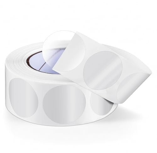 Runda transparenta klistermärken, 1 000 stycken självhäftande prickar transparent, 38 mm punktklistermärken självhäftande etiketter klar cirkel sigill självhäftande prickar för kuvert