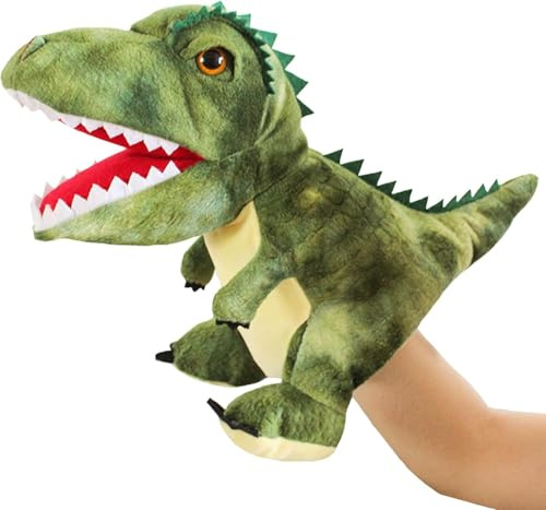 CWENDANER Tyrannosaurus Rex Handpuppe Dinosaurier Plüschtier Handpuppe Tier Dinosaurier Plüschtier Interaktives Dinosaurierspielzeug (30 cm) (Tyrannosaurus Rex)