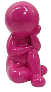 Present Time Ornament Amigo Dreaming Medium - Rosa - 14.8x11.2x20cm | Sonstiges - Modern - Kunststoff - Dekoaufsteller - Deko Wohnzimmer & Schlafzimmer