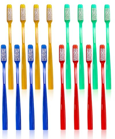 DR PERFECT Adult Smoker's Toothbrush Super Hard & Firm Bristles Pack of 12