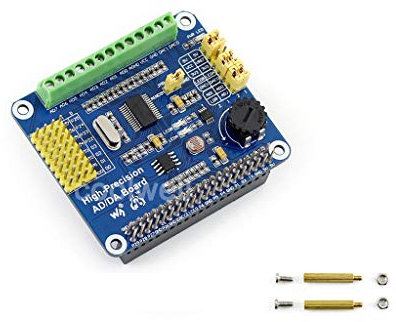 Raspberry Pi AD/DA Expansion Sheild Board for Adding High-Precision AD/DA Functions to Raspberry Pi Onboard ADS1256 DAC8552 Sensor Input/Output Interface