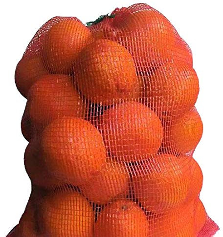 PAMPOLS Pack 2000 Sacos de Malla para Naranjas, Mandarinas, Zanahorias, Legumbes o Leña con Cierre y Asas | Peso Util 25kg | Malla Red Polymesh | Medidas 53x82cm | Color Rojo