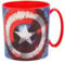 Stor Avengers 889173 Microwave Mug 350 ml Captain America 'Icon' (90187), No Application, Black