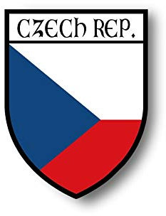 Akachafactory Aufkleber Sticker autoaufkleber Wappen Schild Flagge flaggen Fahne Tschechien