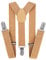 axy Kinder/Jungen Hosenträger-Y Form breit 2,5 cm mit 3 Starken Clips - Uni Farben HTK25-1 (für Jungen (7-12 Jahre alt), Beige)