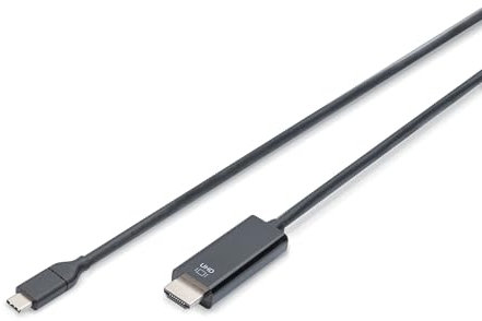 DIGITUS Cavo adattatore USB 3.2 Gen2-5,0 m - Da USB C a HDMI - 4k 60 Hz - 10 Gbit/s - Cavo monitor - Nero