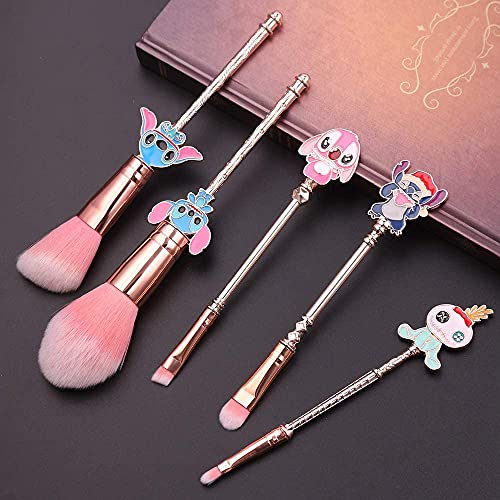 Dessin animé Lilo et Stitch Maquillage Pinceaux Set Beauté Maquillage Pinceau Outil Cosmétique Poudre Ombre à Paupières Pinceau Maquillage Accessoires