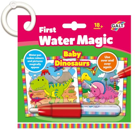 Galt Toys, First Water Magic - Baby Dinosaurs, Kids Colouring Book, Ages 18 Months Plus