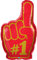 #1 Finger Balloon, England World Cup Balloon, Come on England Balloon
