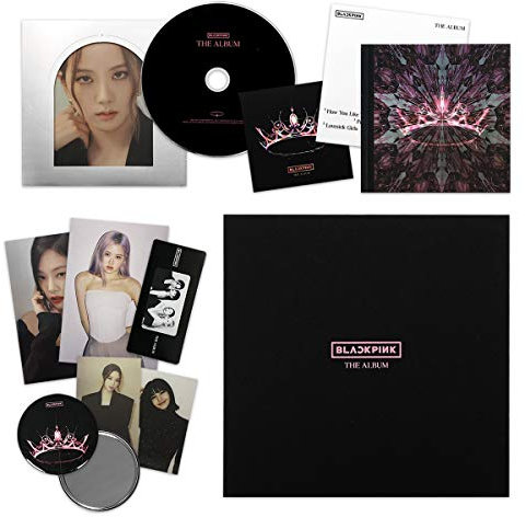 THE ALBUM [ VERSION #1 ] - BLACKPINK 1st Full Album CD + Photobook + PostCard Set + Credits Sheet + Lyrics Booklet + Photocards + Postcards + Sticker + FREE GIFT