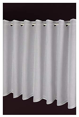 Edi Michel Scheibengardine - Anfertigung nach Maß - Bistrogardine Höhe 55 cm - Breite der Gardine durch Stückzahl in 16 cm Schritten wählbar Made in Germany weiß