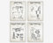 WallBUddy Table Tennis Set of 4 Posters Ping Pong Decor Table Tennis Patent Prints (Unframed) (20cm x 25cm)