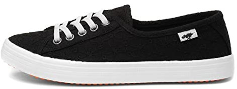 Rocket Dog Chow Chow Womens Black Canvas Shoe - Size 8 UK - Black