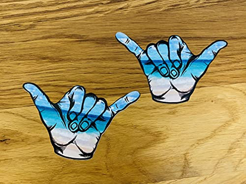 Hang Loose Aufkleber Sticker Surf Kite Shaka Lifestyle Decal Oldschool Set Se54