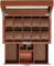 ROTHWELL Leder-Uhrenbox mit 10 Fächern, Luxus-Uhrenetui, Display-Organizer, abschließbarer Schmuck-Uhrenhalter mit Glasdeckel (Hellbraun/Braun)