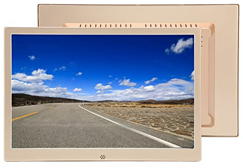 Digitaler Bilderrahmen, 12 Zoll 1280 X 800 FHD Hochauflösender WLAN-Bilderrahmen, 1080p HD-Videowiedergabe, Foto-Musik-Videoplayer-Kalenderalarm mit Elektronischem Bilderrahmen mit Fernbedienung(EU)