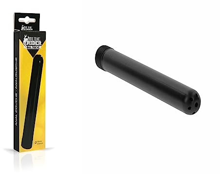 RudeRider iClean Anal Douche Shower Nozzle Showerhead Duschkopf Black mit Dichtungsring 15cm x 19mm Breite