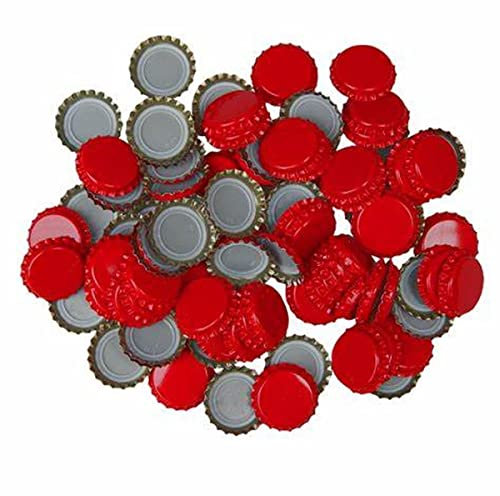 Crown Caps RED Bottle Tops 100pk Beer Ale Cider Gingerbeer