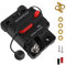 EXLECO Auto Schutzschalter 50A Sicherungshalter KFZ Automatiksicherungshalter 12V-24V DC Auto Leistungsschalter Sicherung LKW Manuell Reset Schalter für Car Audio Solar mit Kabelschuhe Kupferscheiben