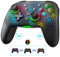 Wireless Controllers for Switch/PC/PS-4, Unique LED Cracked Design for iOS Android Switch Remote, Bluetooth Game Gamepad Joystick for iPhone/Switch Lite/Wired PC with Programmable - Black