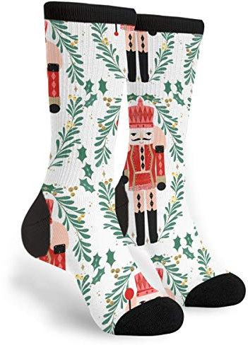 934 Unisex Socken Nussknacker Weihnachtsfeiertag Weihnachten Sport Socks Gegen Schweiß Radsport Socken Atmungsaktive Für Sport Trekking Basketball 40Cm