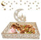 ARONRAVE Ramadan Tablett Ramadan Teller Eid Mubarak Tablett Ramadan Holz Tablett Mond Stern Serviertablett für Islam Party Eid Tische Ramadans Tischdekoration
